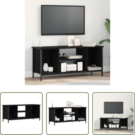 vidaXL Almacenamiento para tv -  Gabinete de TV Roble Negro 102 x 35 x 45 cm