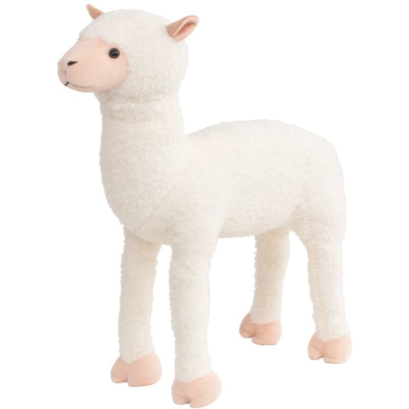 

vidaXL Alpaca de peluche de pie blanco XXL - Blanco