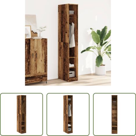 vidaXL Altholzoptik -  Kleiderschrank Altholz-Optik 30x50x200 cm Holzwerkstoff