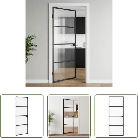 vidaXL Aluminio -  Puerta para el Hogar 76 x 201,5 x 3,5 cm