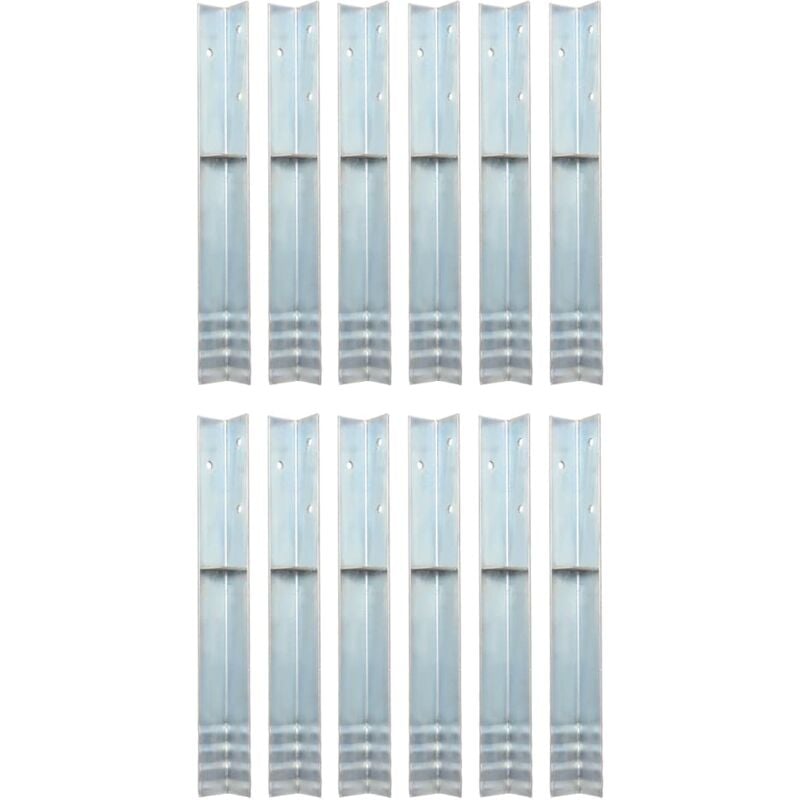 

Anclaje de Tierra Forma de L Acero Galvanizado 5x5x50 cm 12 Unidades - Vidaxl