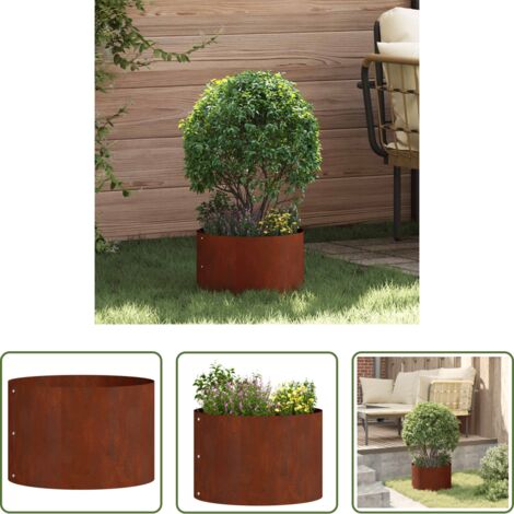 vidaXL Anello da giardino -  Anello per vaso Marrone 30 x 30 x 20 cm