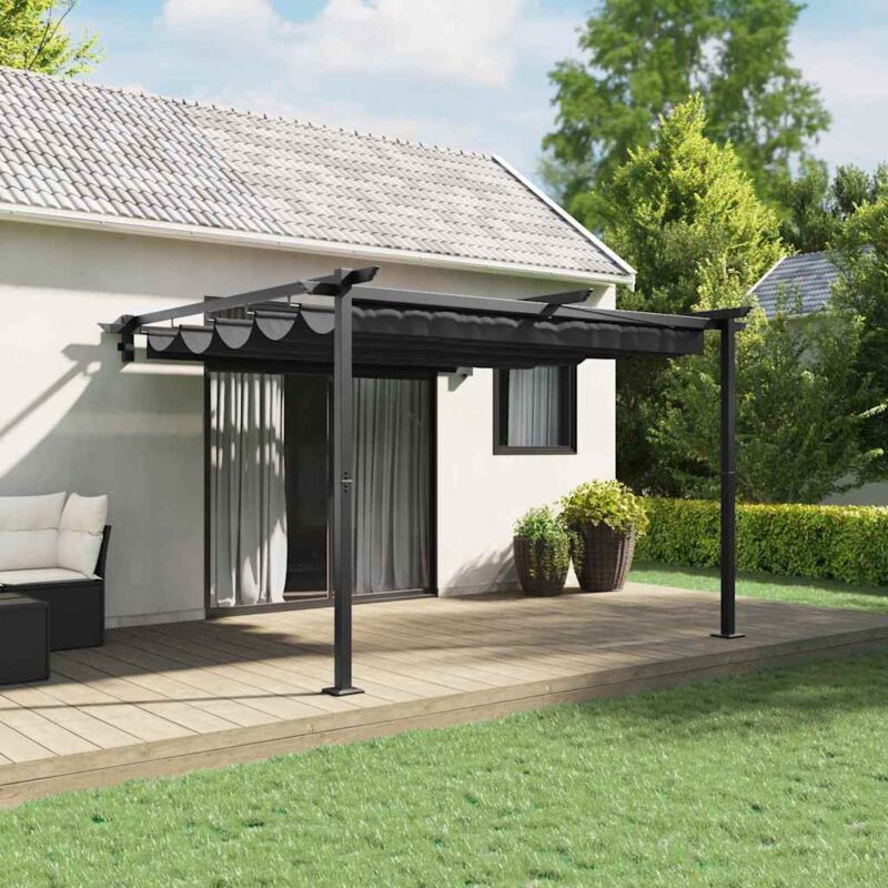 Vidaxl - Wall Mounted Gazebo Anthracite Steel