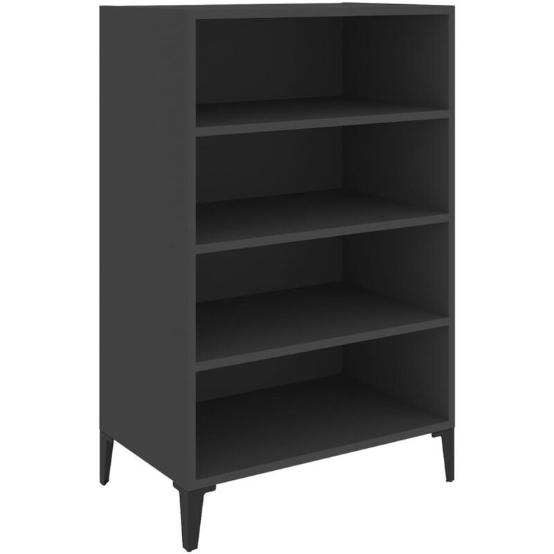 

vidaXL Aparador de aglomerado 57x35x90 cm gris - Gris