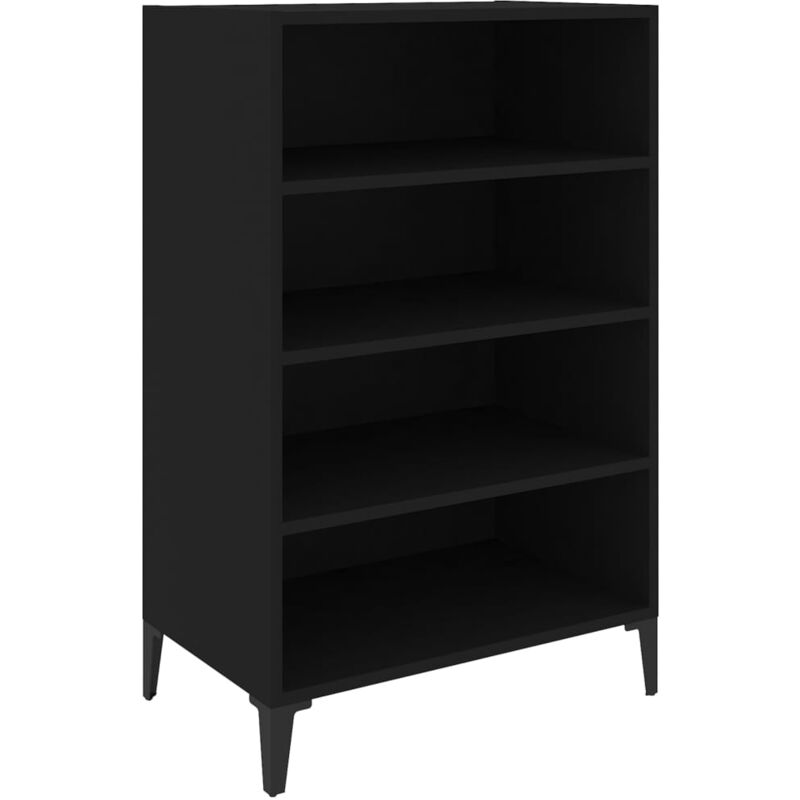 

vidaXL Aparador de aglomerado 57x35x90 cm negro - Negro
