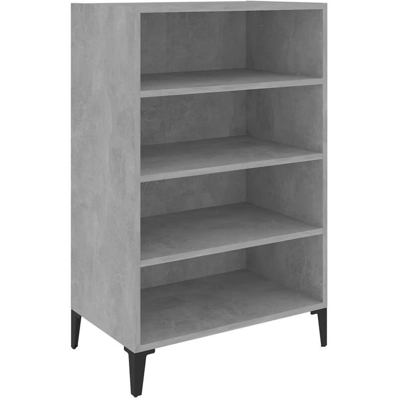 

vidaXL Aparador de aglomerado 57x35x90 cm gris hormigón - Gris