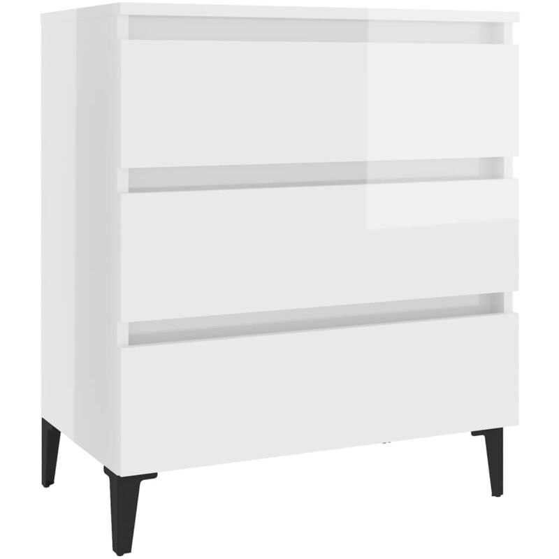 

Aparador de aglomerado 60x35x69 cm blanco brillante - Blanco - Vidaxl