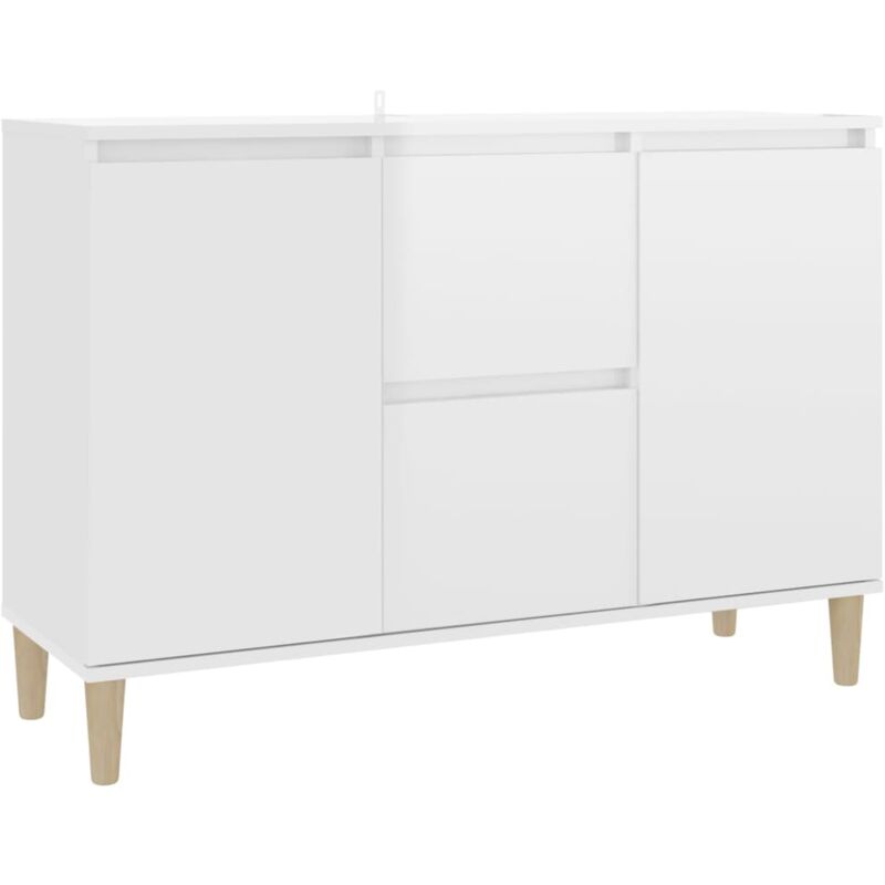 

Aparador de aglomerado 103,5x35x70 cm blanco brillante - Blanco - Vidaxl