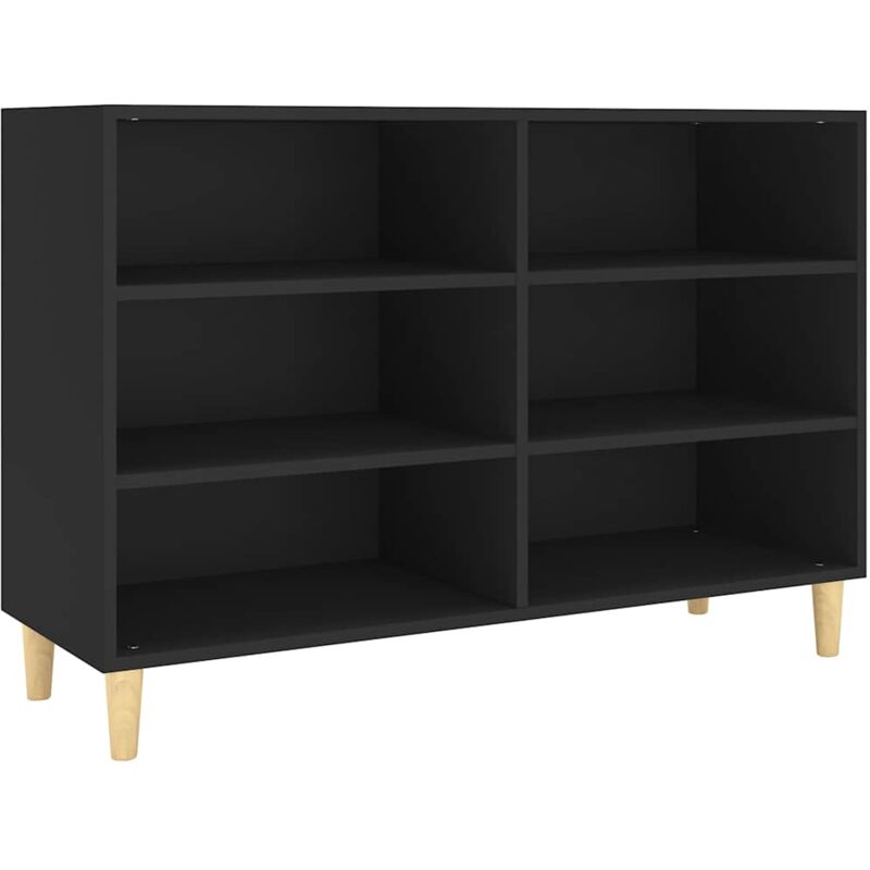 

vidaXL Aparador de aglomerado 103,5x35x70 cm negro - Negro