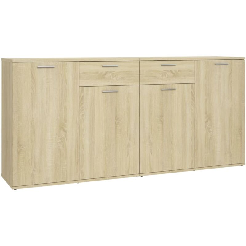 

Aparador de aglomerado color roble Sonoma 160x36x75 cm - Marrón - Vidaxl