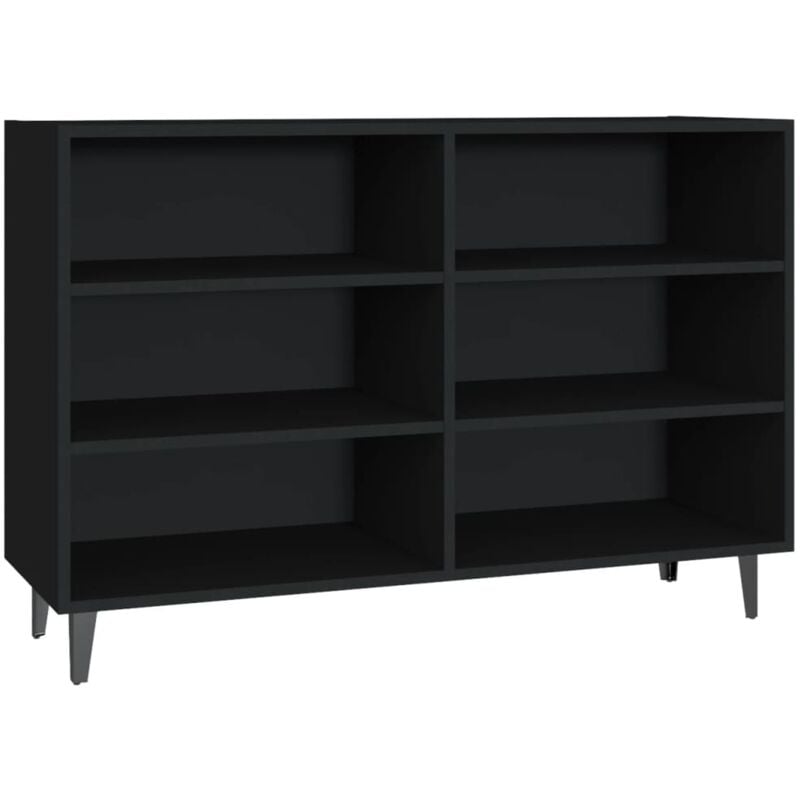 

vidaXL Aparador de aglomerado 103,5x35x70 cm negro - Negro