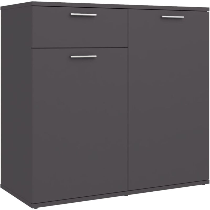 

vidaXL Aparador de aglomerado gris 80x36x75 cm - Gris