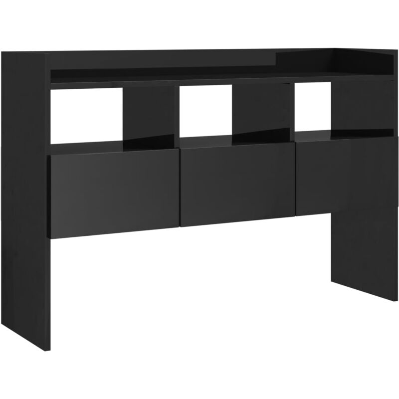 

Aparador de aglomerado 105x30x70 cm negro brillante - Negro - Vidaxl