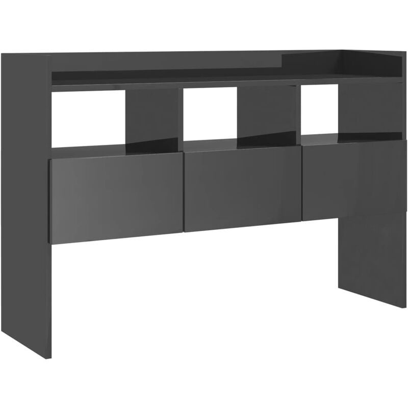 

Aparador de aglomerado 105x30x70 cm gris brillante - Gris - Vidaxl