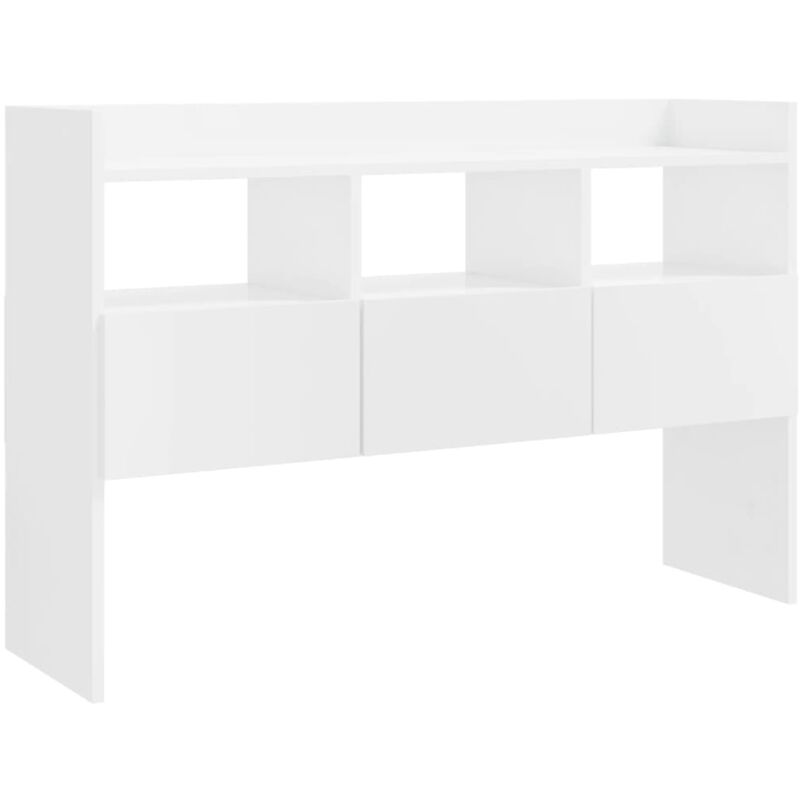 

vidaXL Aparador de aglomerado 105x30x70 cm blanco brillante - Blanco