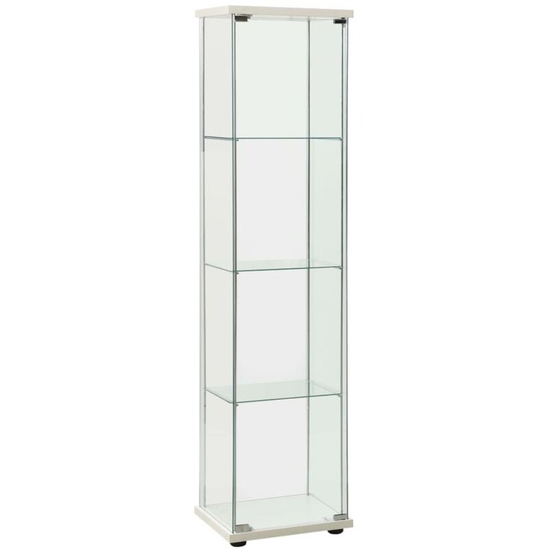 

Aparador de almacenaje vidrio templado blanco