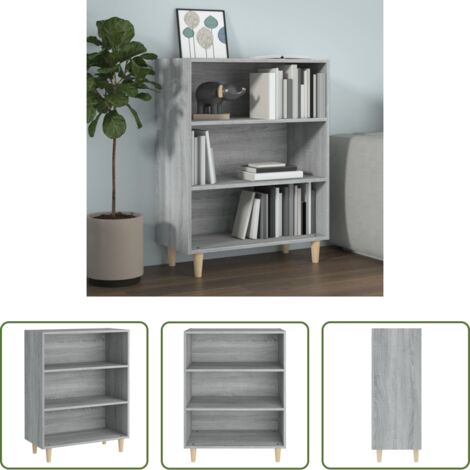 vidaXL Aparador de madera contrachapada -  Aparador de madera contrachapada gris Sonoma 69,5x32,5x90 cm