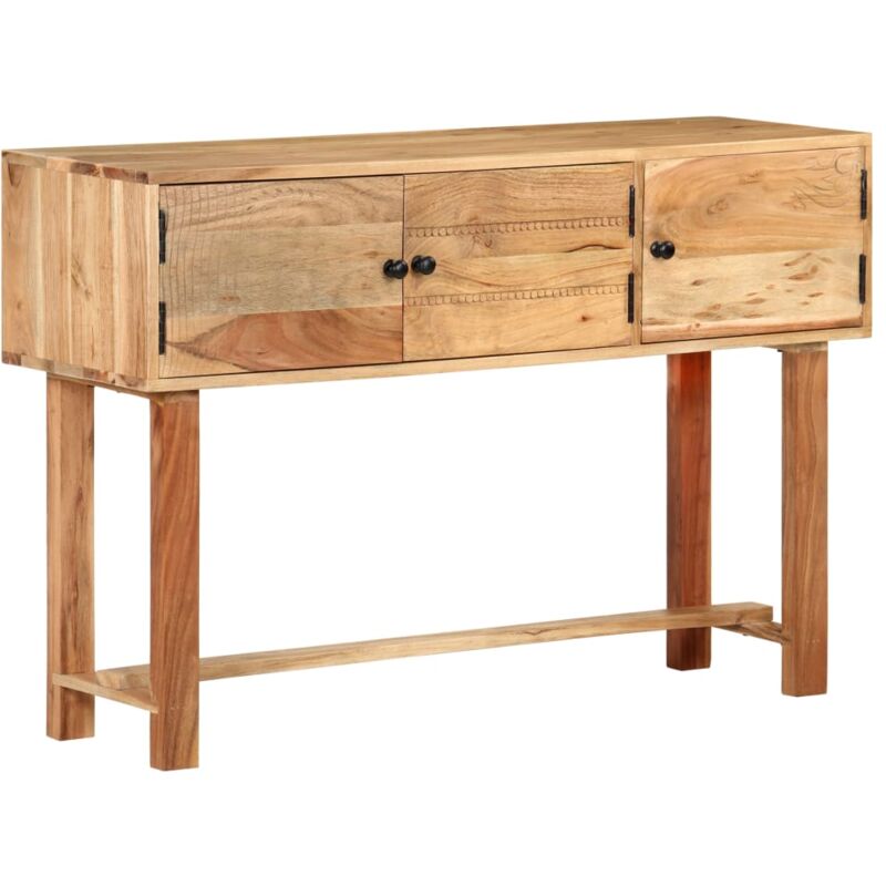 

vidaXL Aparador de madera maciza de acacia 115x35x75 cm - Púrpura