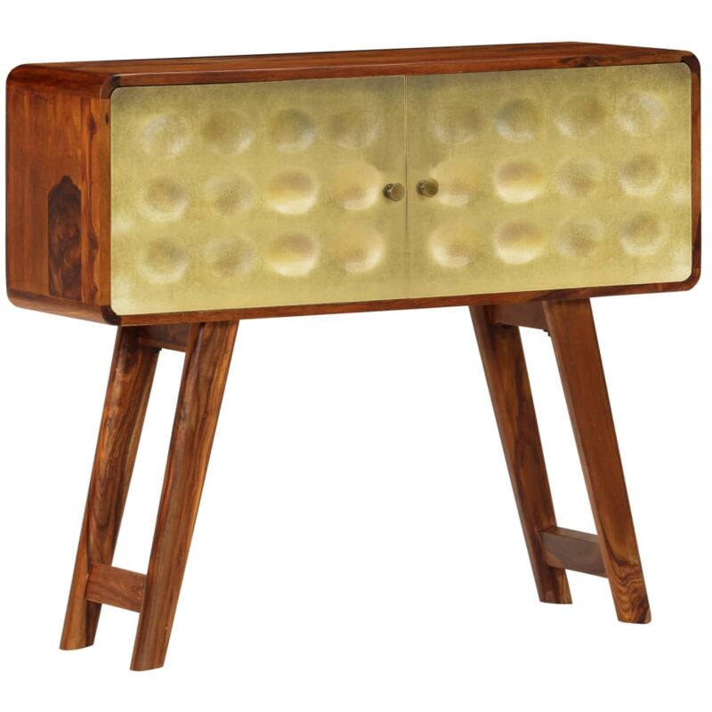 

vidaXL Aparador de Madera Maciza de Sheesham y Dorados 90x30x77 cm - Marrón