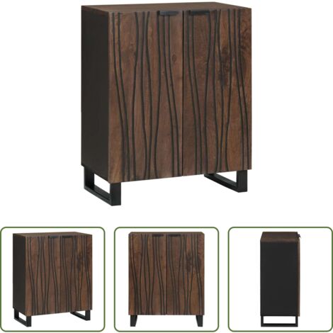 vidaXL Aparador de mango -  Aparador Nogal 60 x 33,5 x 75 cm Madera de mango maciza