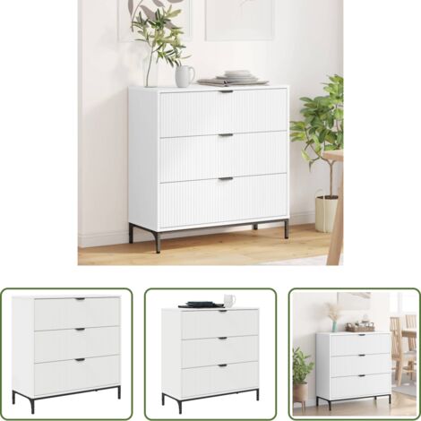 vidaXL Aparador moderno -  Aparador con cajón 79,5 x 33 x 82 cm Madera de ingeniería