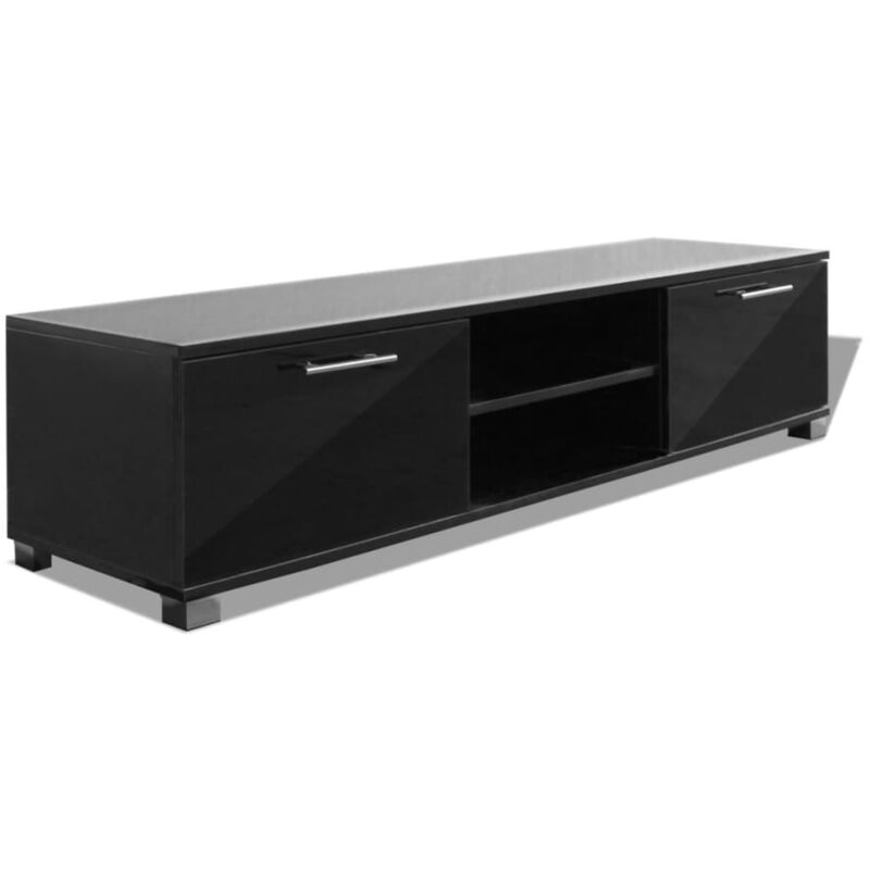 

Mueble Aparador para TV Negro con Brillo 120x40.3x34.7 cm - Negro - Vidaxl