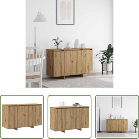 vidaXL Aparador rectangular -  Vitrina Roble artisan 120 x 41 x 75 cm Madera contrachapada