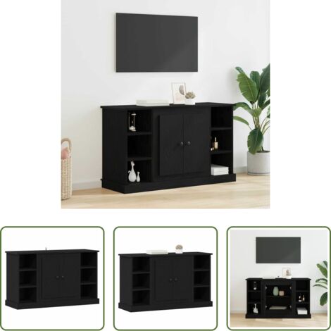 vidaXL Aparador rústico -  Vitrina Roble Negro 100 x 35,5 x 60 cm Madera contrachapada