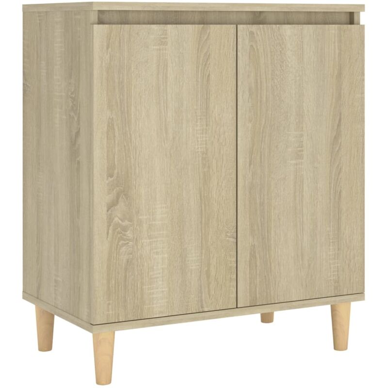 

vidaXL Aparador con patas madera maciza 60x35x70 cm aglomerado roble Sonoma - Marrón