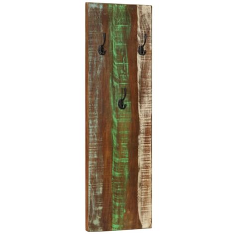 vidaXL Appendiabiti a Parete 2pz 36x3x110cm Legno Massello di