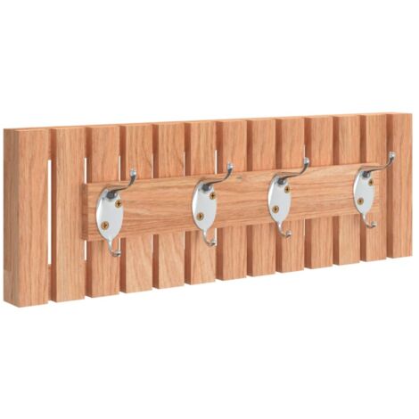 vidaXL Appendiabiti da Parete 42x8,5x14 cm in Legno Massello di Noce