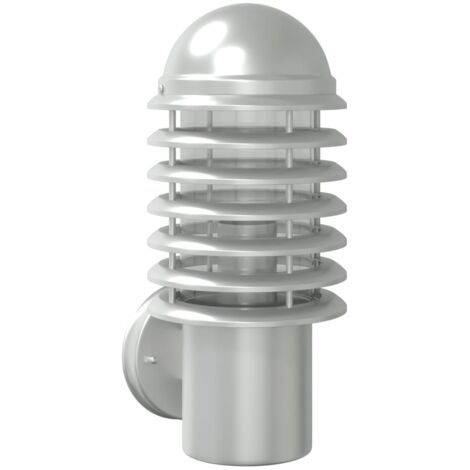vidaXL Applique da Esterno Argento in Acciaio Inossidabile