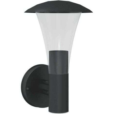 vidaXL Applique da Esterno Nera in Acciaio Inossidabile