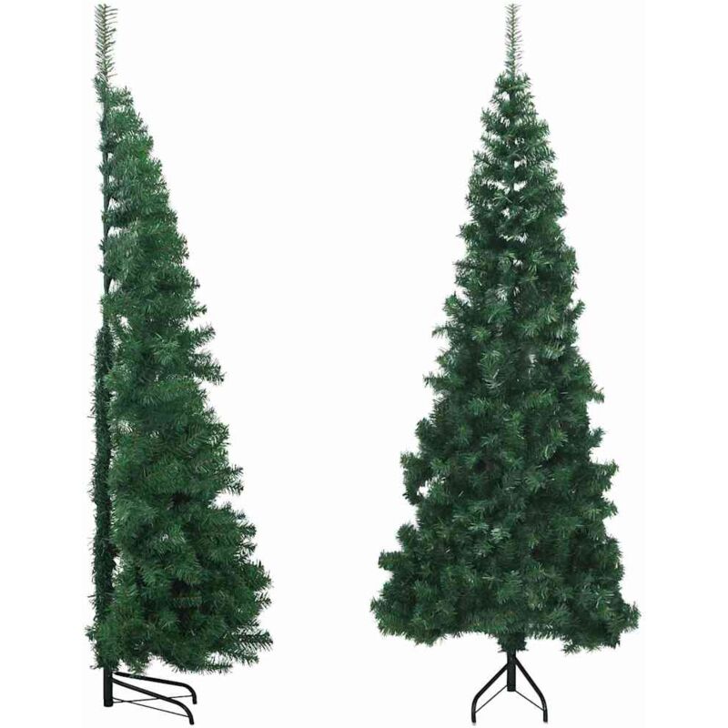 

Árbol de Navidad artificial de esquina verde 210 cm PVC - Verde - Vidaxl