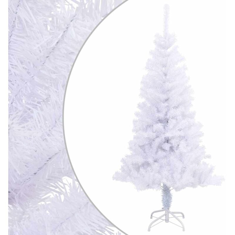 

Árbol de Navidad artificial con soporte 120 cm 230 ramas - Blanco - Vidaxl