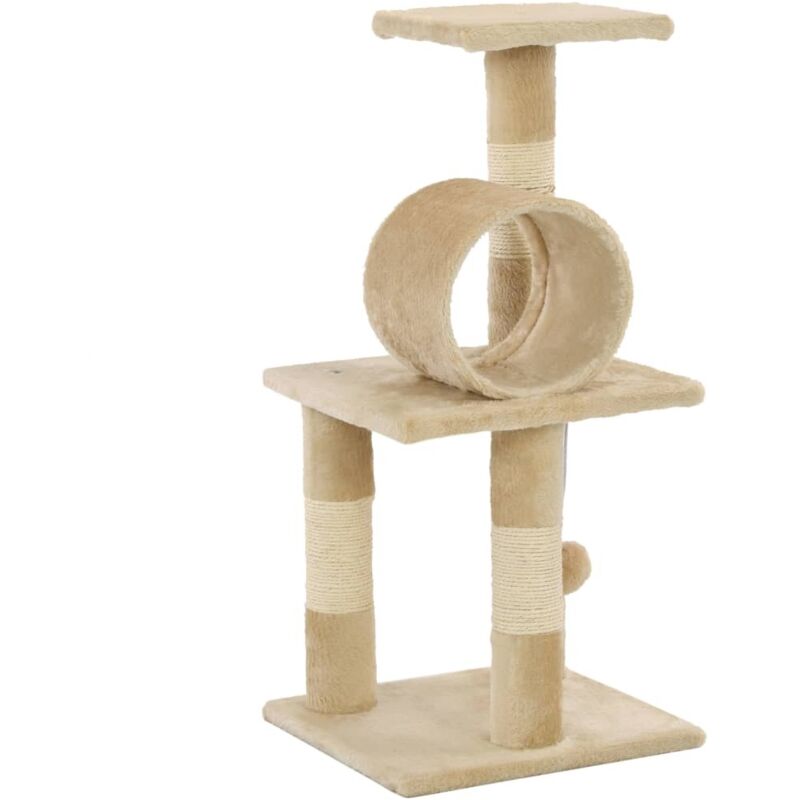 Arbre A Chat Avec Griffoirs En Sisal 65 Cm Beige