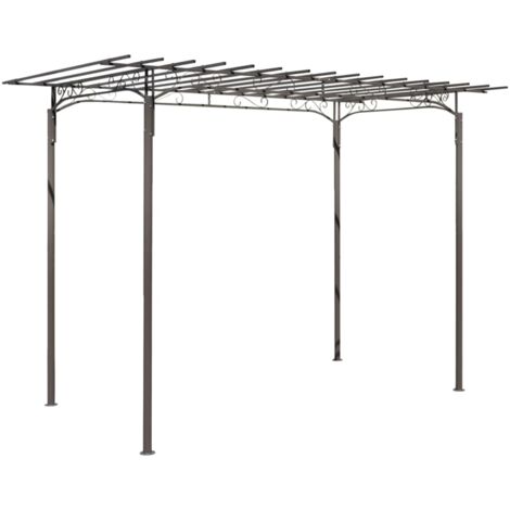 Vidaxl – Arche de jardin en acier – Tonnelle pavillon pour rosiers – Résistante aux intempéries – Installation facile – Dimensions 200x100cm