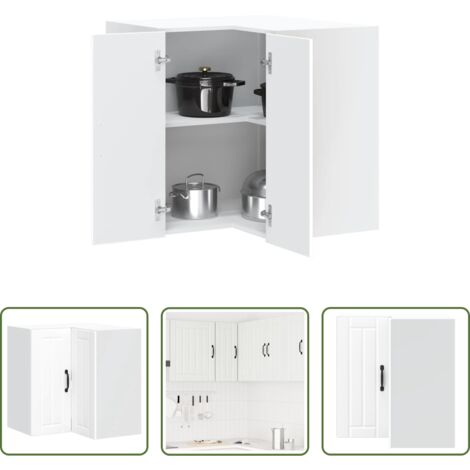 vidaXL Archiviazione cucina -  Pensile da Cucina ad Angolo Lucca Bianco in Legno Multistrato