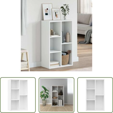vidaXL Archiviazione -  Libreria/Credenza Bianca 50x25x80 cm in Legno Multistrato