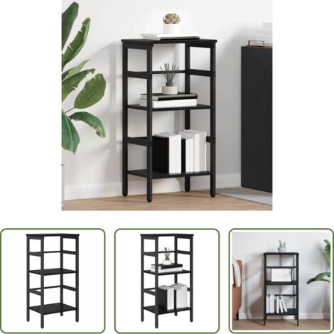 vidaXL Archiviazione -  Libreria Rovere Nero 40 x 29,5 x 81 cm Legno multistrato