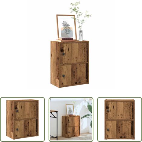 vidaXL Archiviazione libri -  Libreria Legno Vecchio 40x24x52 cm in Legno Multistrato
