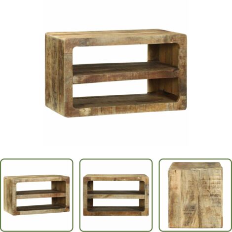 vidaXL Archiviazione -  Mobile TV Marrone 60 x 32 x 36 cm Legno massello di mango