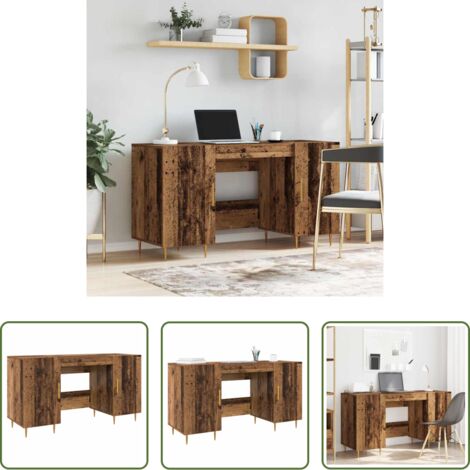 vidaXL Archiviazione -  Scrivania Legno vecchio 140 x 50 x 75 cm Legno multistrato