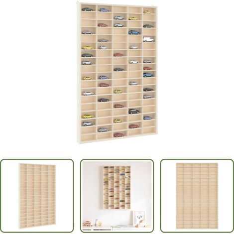 vidaXL Archivio per oggetti -  Vetrina da collezione in legno con 90 scomparti 50,5x4,5x79 cm