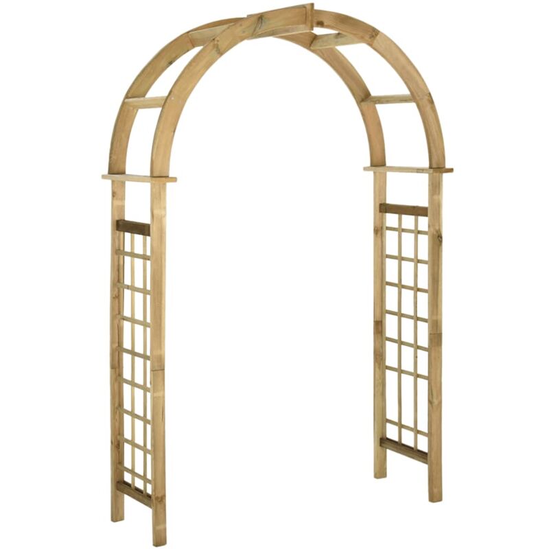 

vidaXL Arco de celosía de madera de pino verde impregnada - Marrón