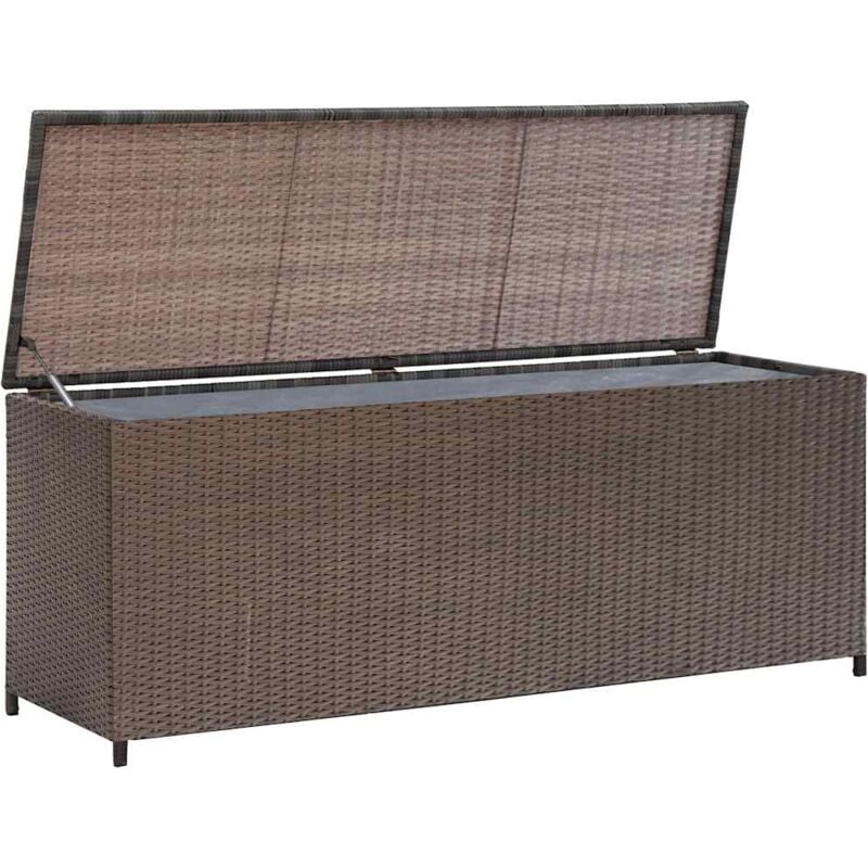 

Caja de almacenaje jardín ratán sintético marrón 120x50x60 cm - Marrón - Vidaxl