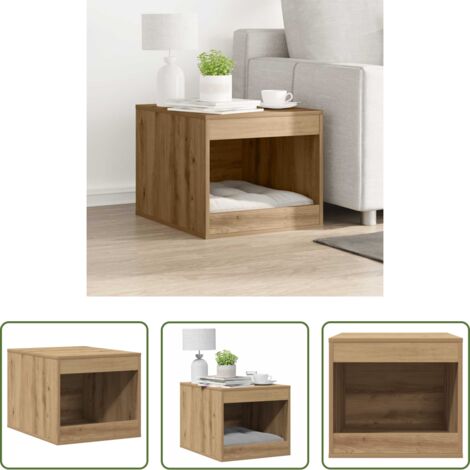 vidaXL Arenero para gatos -  Mueble arenero para gatos madera roble artisian 47x59x42 cm