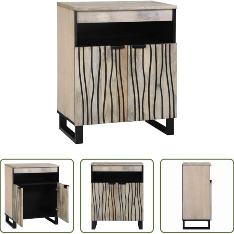 vidaXL Armadi in legno -  Armadi e Supporti per Storage di Media Bianco e Nero