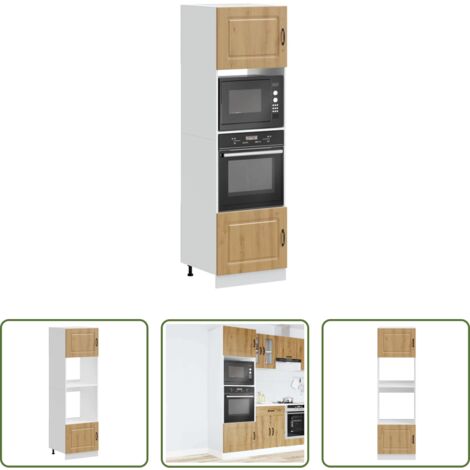 vidaXL Armadi in legno -  Armadi Forno 2 pz Kalmar Rovere Artigianale in Legno Multistrato