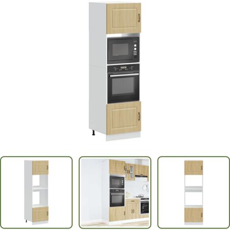 vidaXL Armadi in legno -  Armadi Forno 2 pz Kalmar Rovere Sonoma in Legno Multistrato
